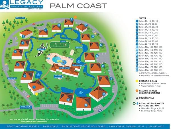 Site map of Palm Coast at Legacy Vacation Resorts