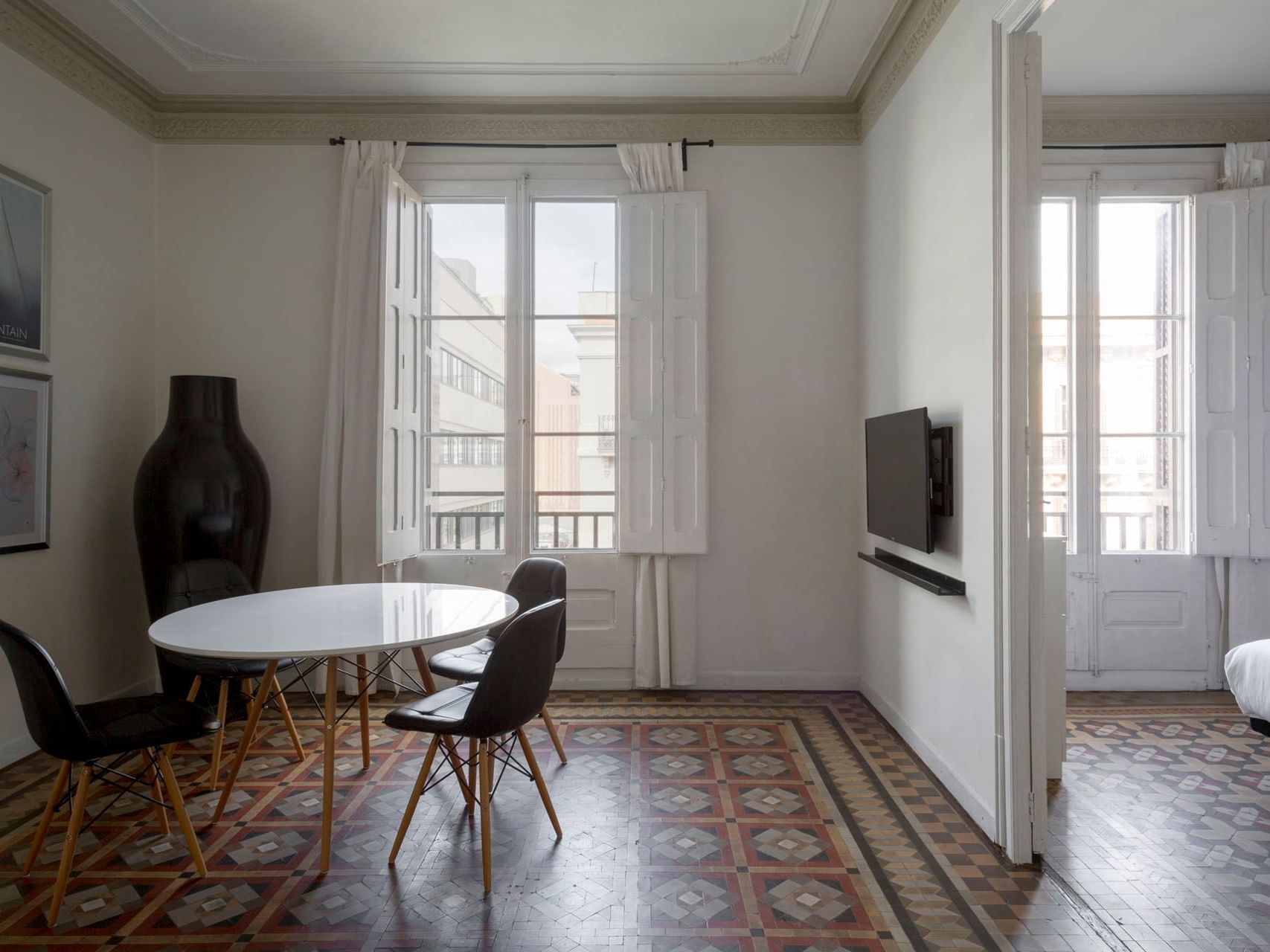 Living room interior in Standard room at Barcelona Apartments