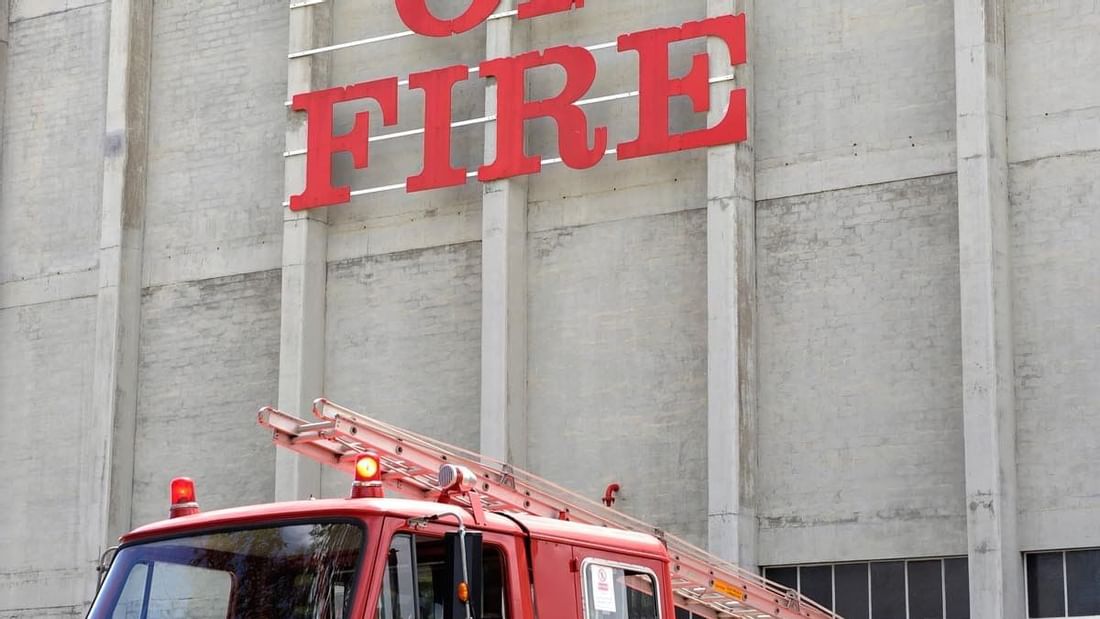 Exterior of museum of Fire & fire vehicle of Mercure Sydney Parramatta