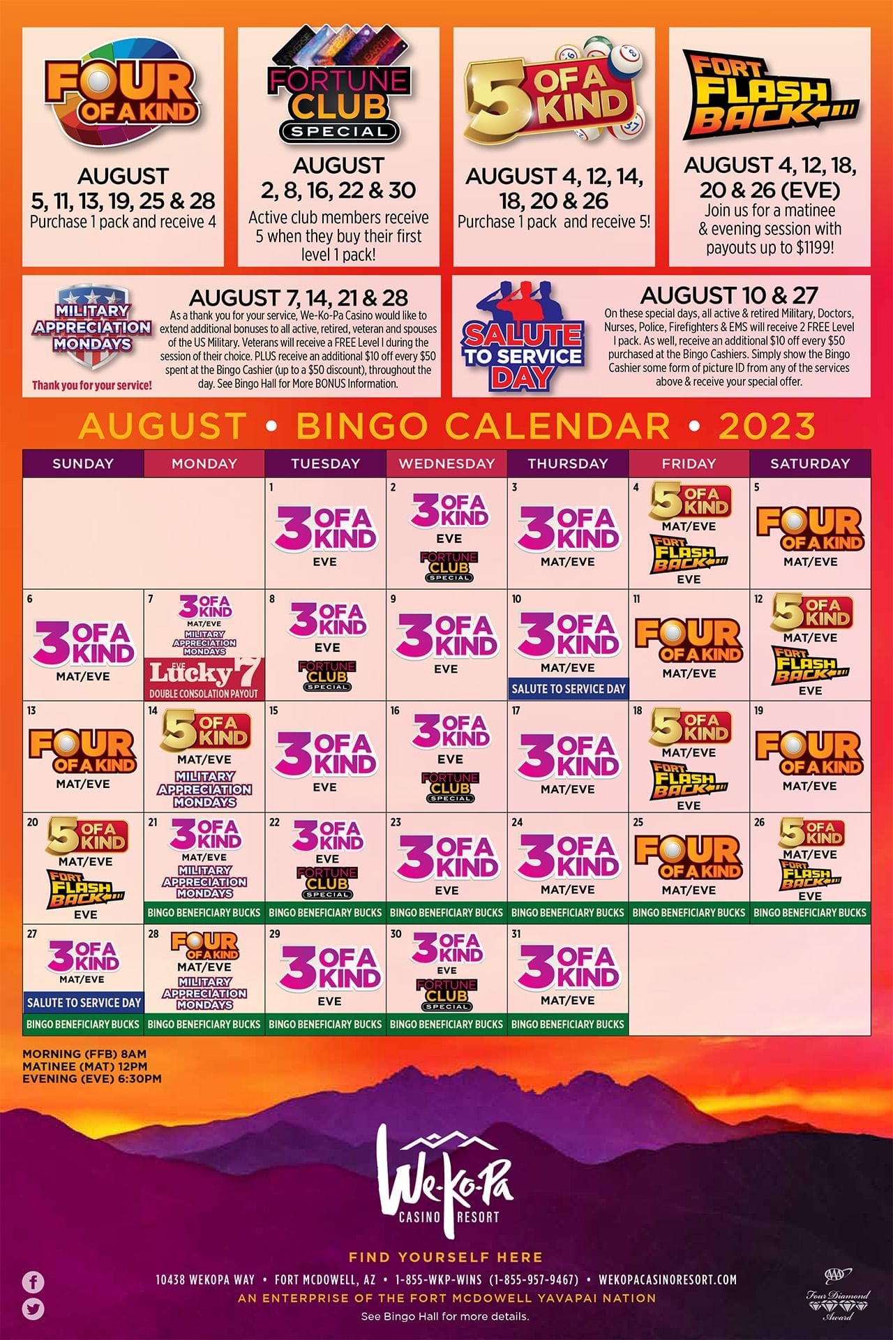 Best Bingo in the Valley | We-Ko-Pa Casino Resort