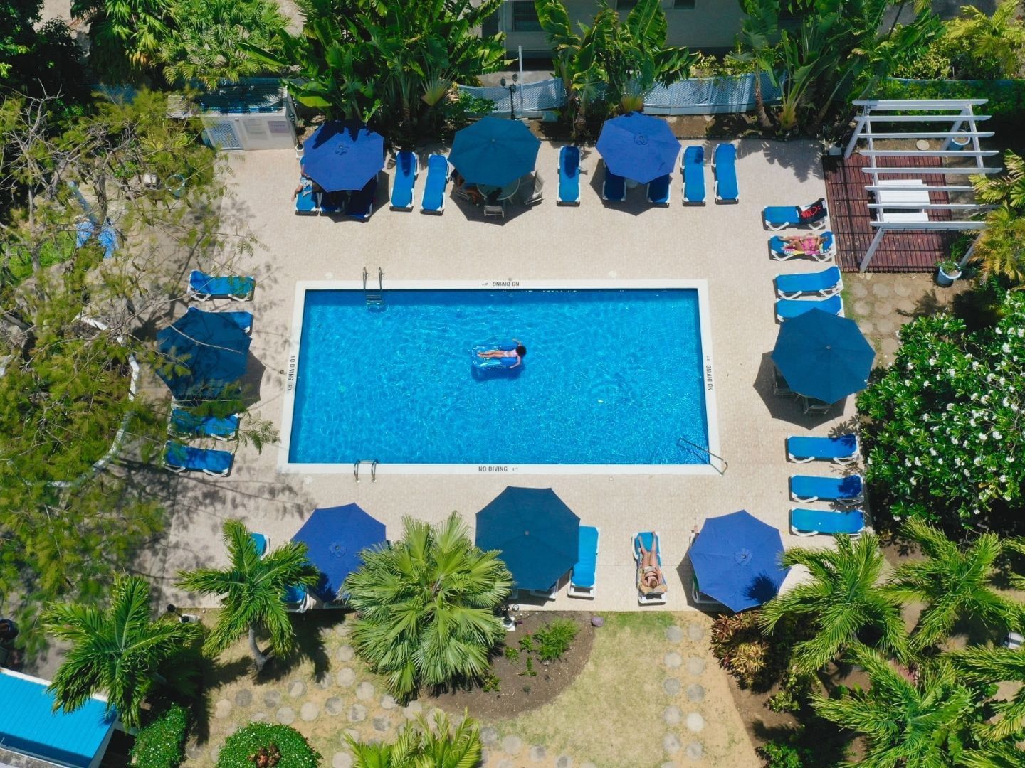 Exterior drone of pool Time Out Hotel Barbados