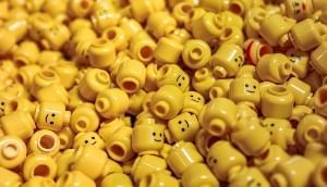 A bunch of miniature Lego heads. 