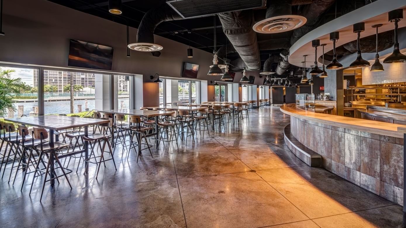 Spacious Dining Venue with bar counter at The Diplomat Resort