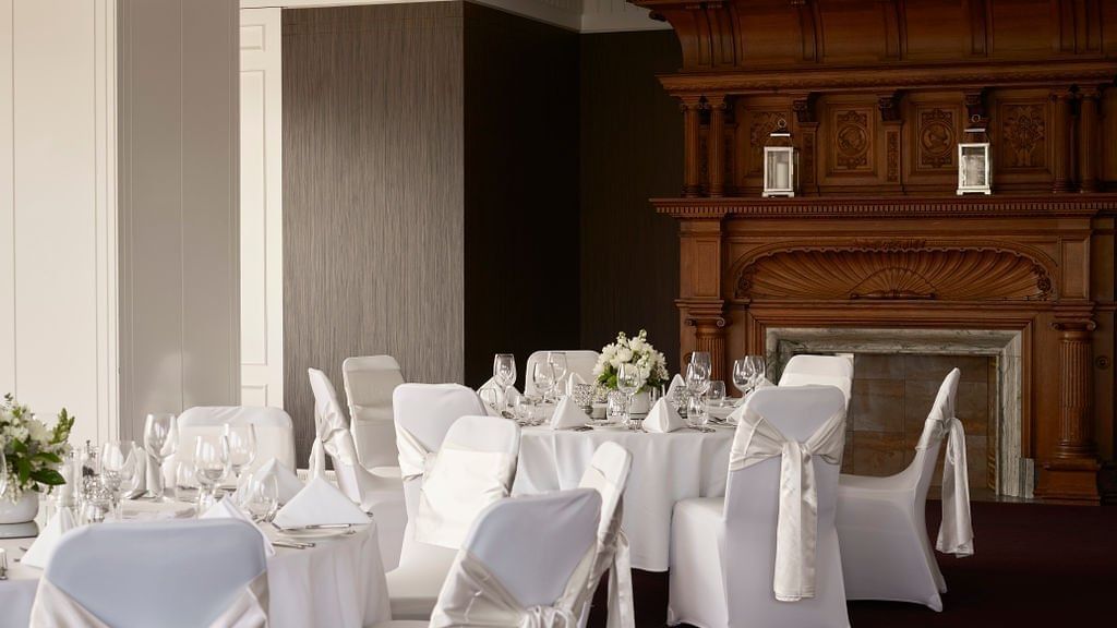 wedding decorations on tables at Pullman Melbourne on the park