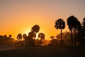 Orlando, Florida at sunset on Summer Solstice day