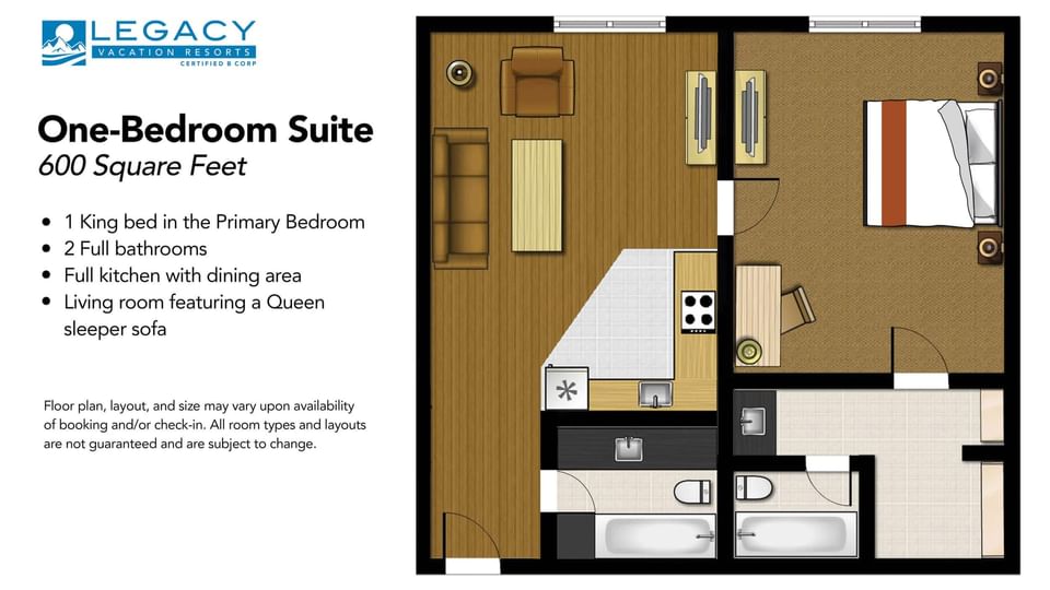 One-Bedroom Suite Floor Plan