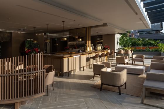 An outdoor Bar & lounge area at Blue Doors Hotels