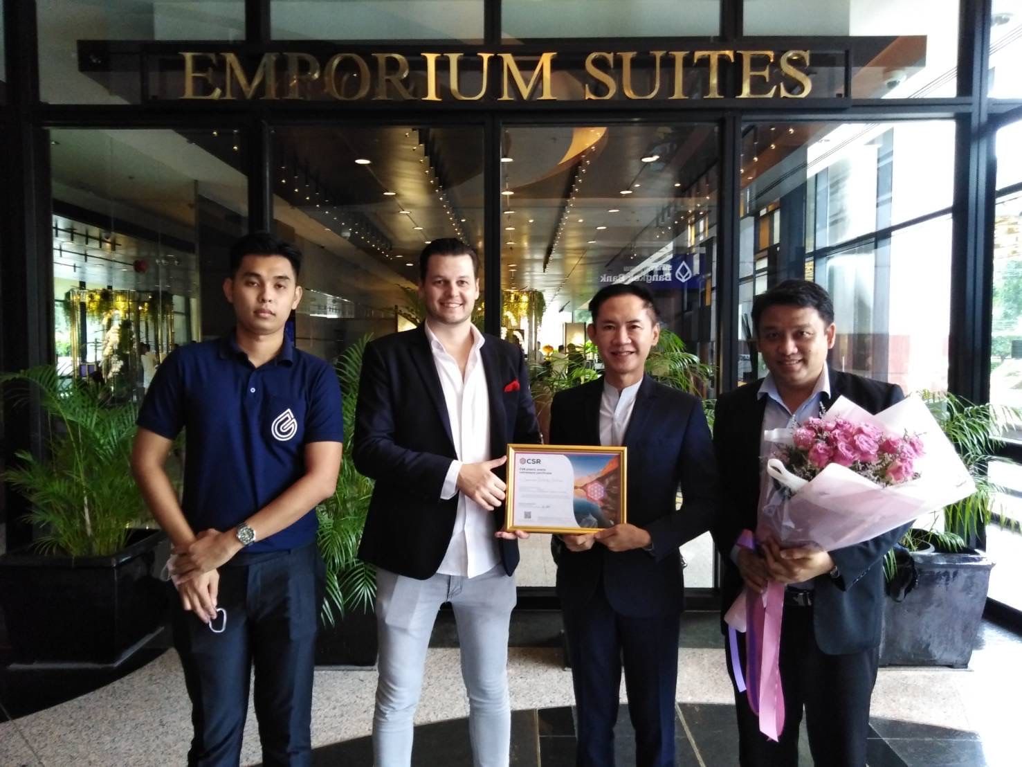 CSR Plastic Waste Retirement Certificate at Emporium Suites