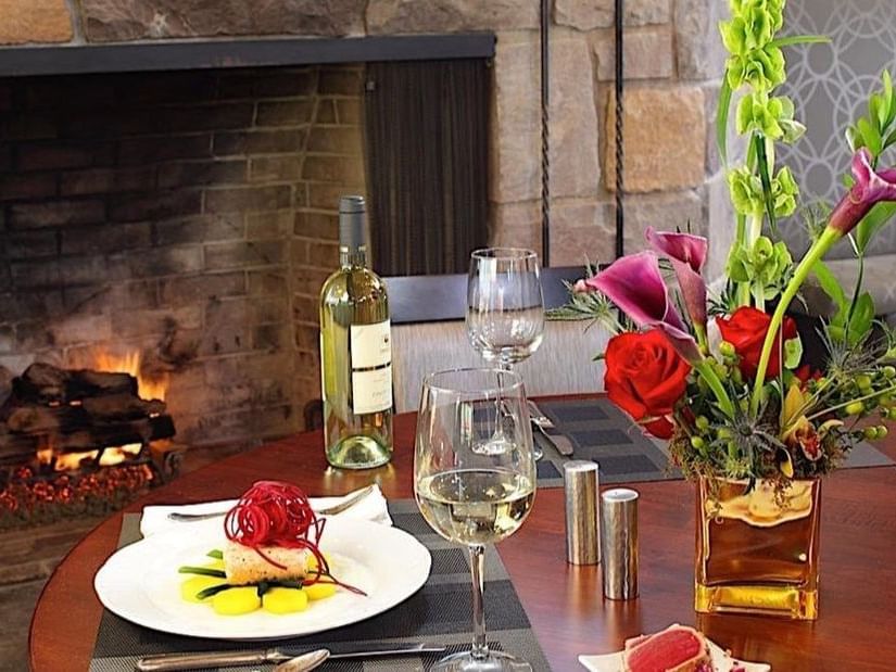 A lovely meal served at the Solomon Dining Room at the Chauncey Conference Room.