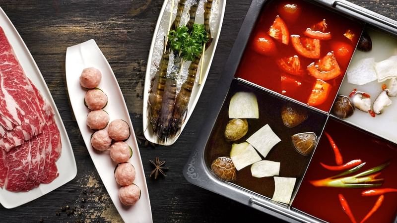 Hai Di Lao hotpot dishes served at Sunway Resort