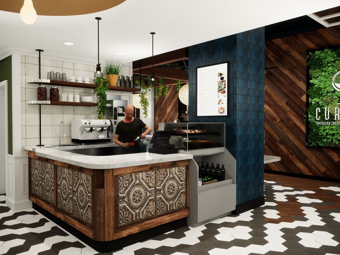 Interior view of The Hotel Coffee Bar at Hotel Saint Clair