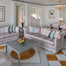 Living area with sofas in 2 bedroom Residence, Palazzo Versace