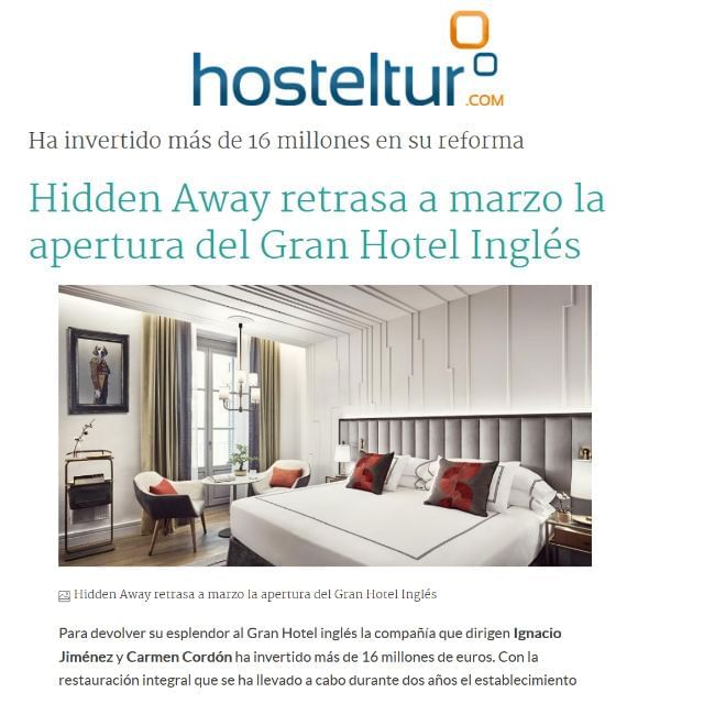Gran Hotel Inglés en Hosteltur