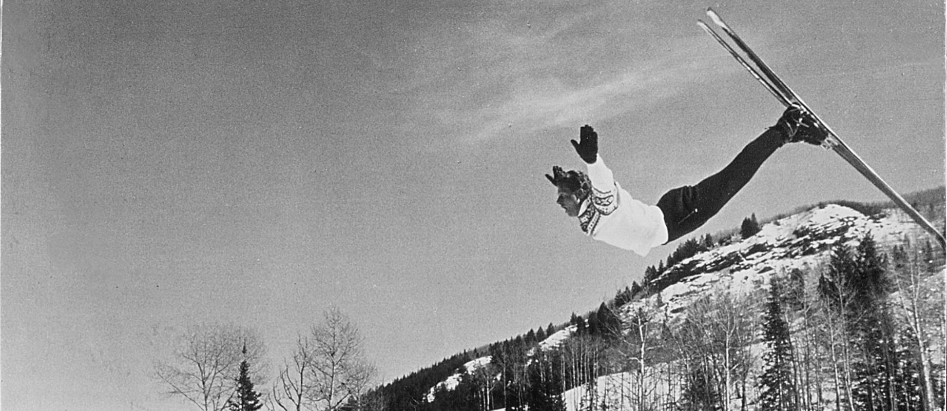 A skier, skiing at Utah Olympic Park near Stein Eriksen Lodge