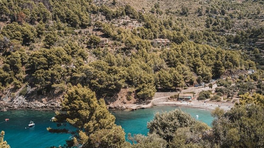 View of Cala Tuent from es Vergeret