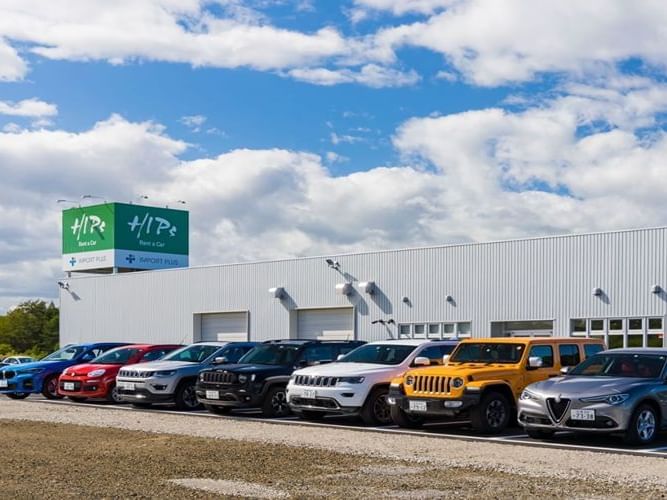 Vehicles at Imported Car Rental station, Chatrium Niseko Japan