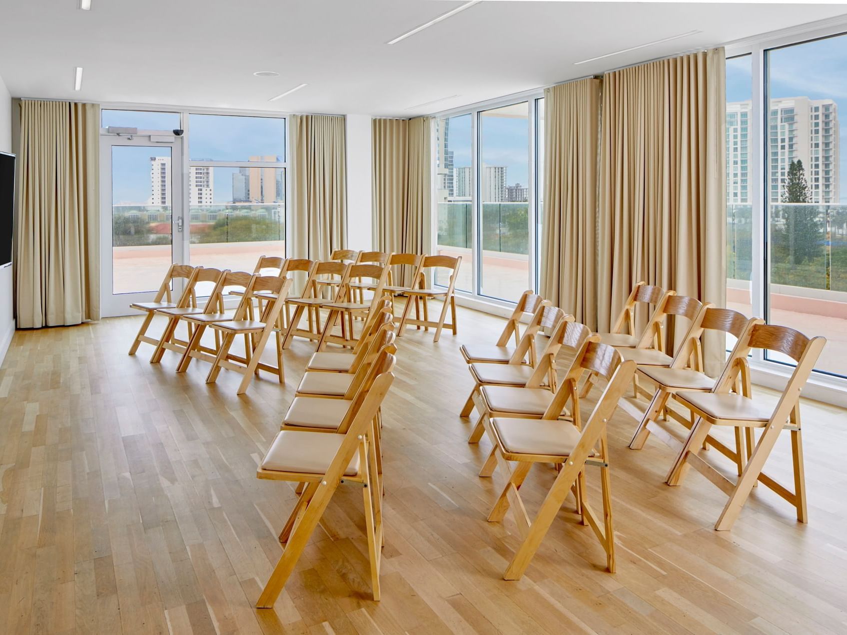 A seating arrangement in The Studio at The Sarasota Modern