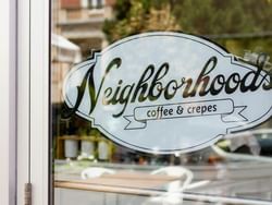 Neighborhood Coffee & Crepes Signage