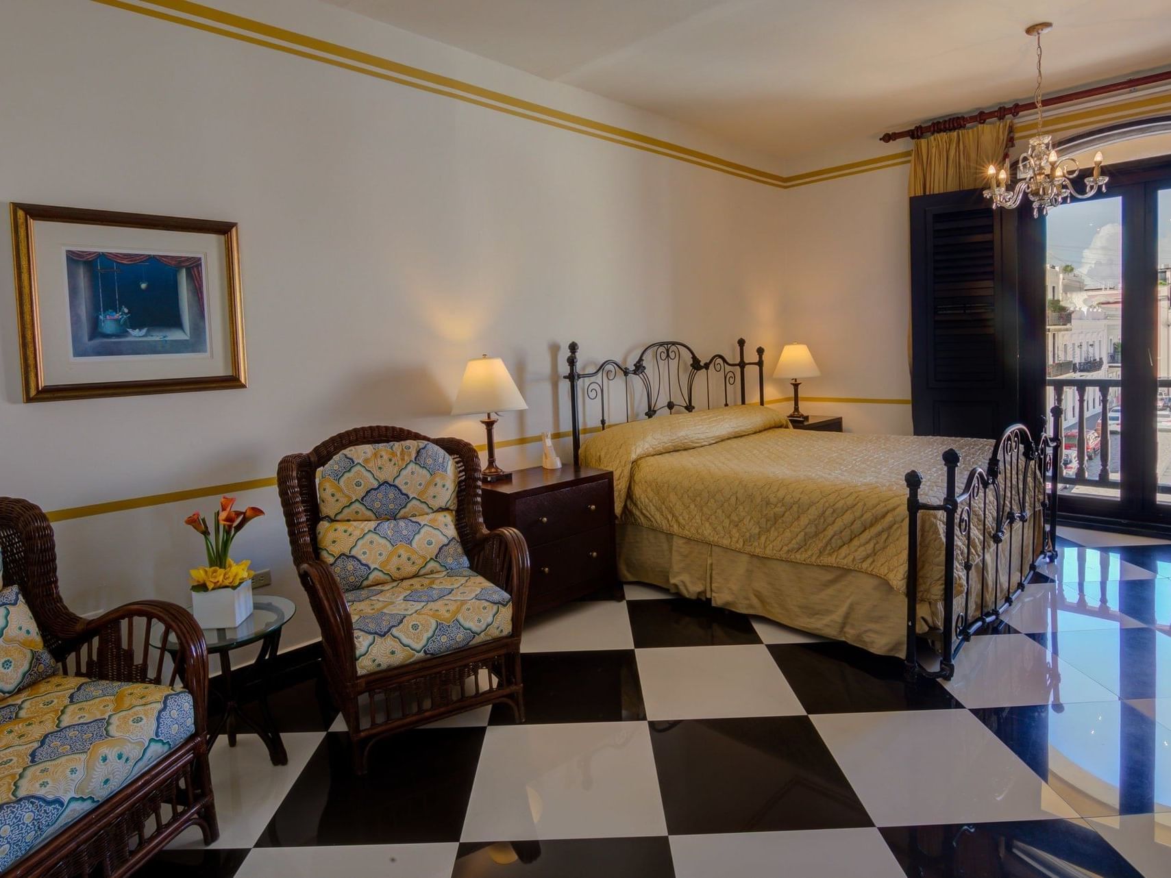 Comfy bed in Pablo Casals Suite at Hotel El Convento