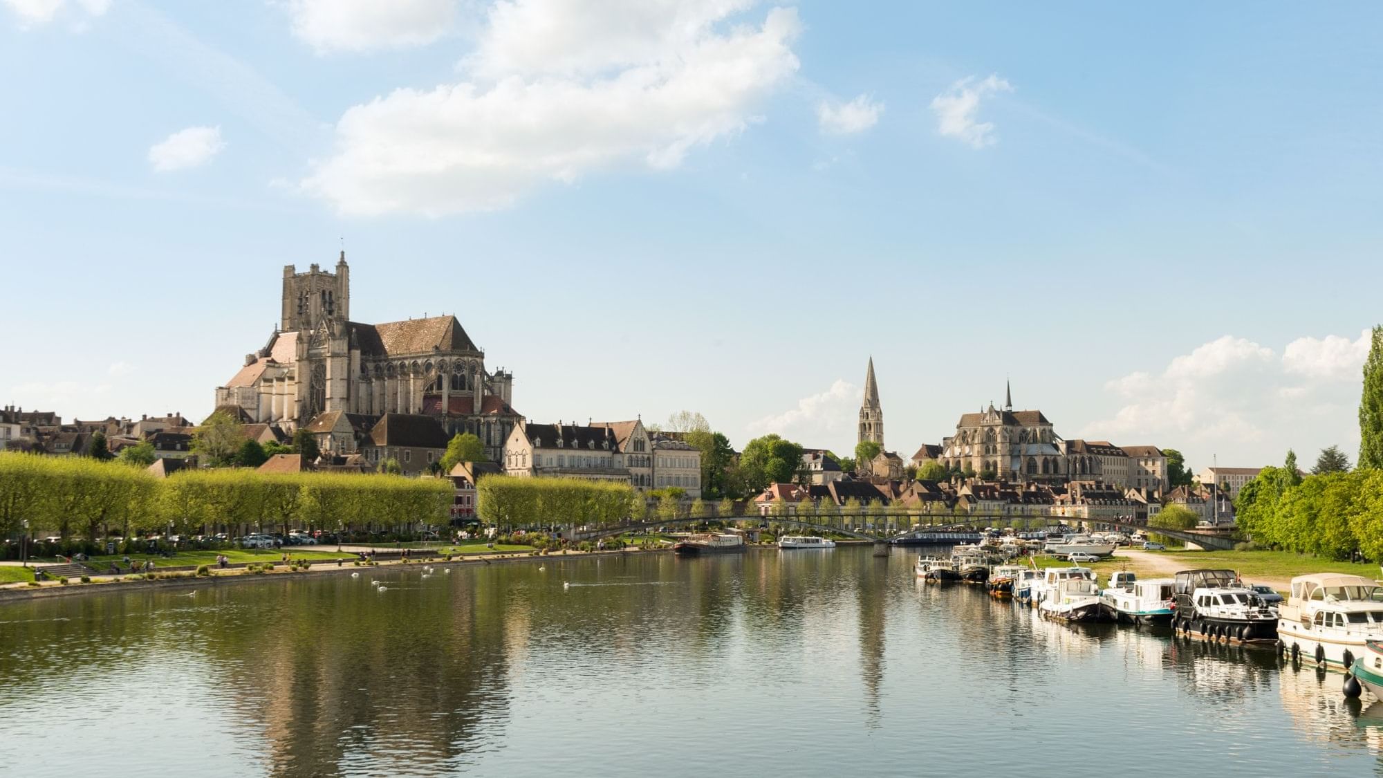 The landscape of Auxerre city near The Originals Hotels