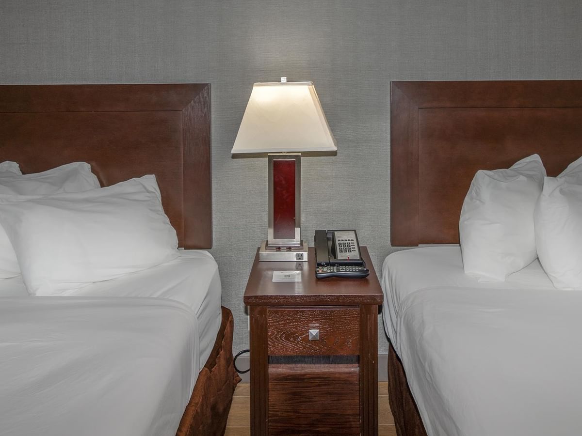 Two double beds.