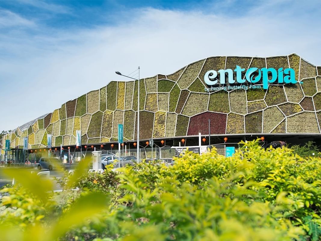 Exterior of Entopia Butterfly Farm near the Wembley Hotel