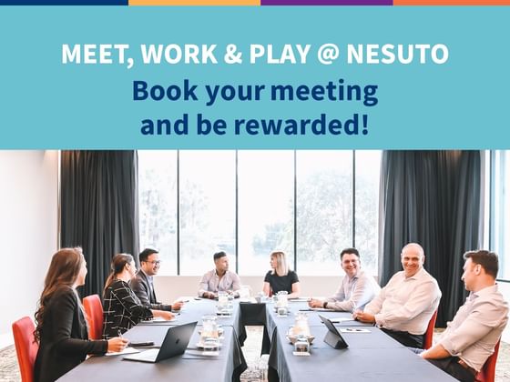 A group of people collaborating in a modern office space at Nesuto Parramatta