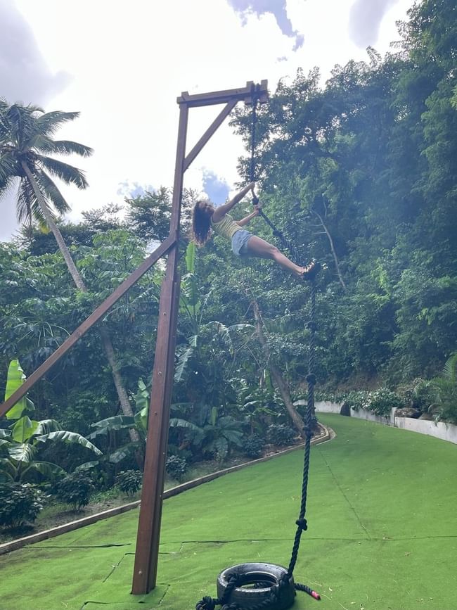 women at the Ladera garden a St lucia pitons hotel