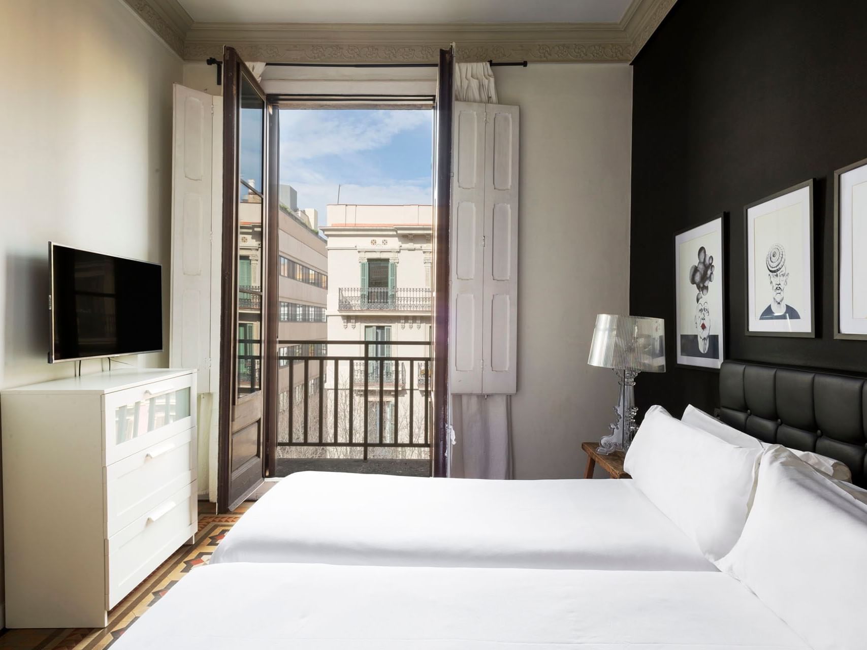 Interior of the Superior bedroom at Barcelona Apartments