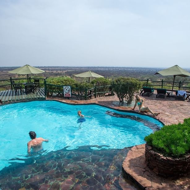 View of the Hotel Swimming Pool at Kirawira Serena Camp