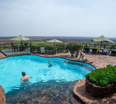 View of the Hotel Swimming Pool at Kirawira Serena Camp