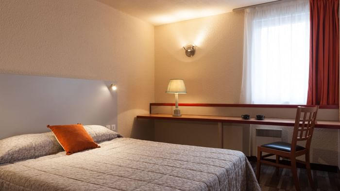 Interior of the Double bedroom at Hotel Le Forum