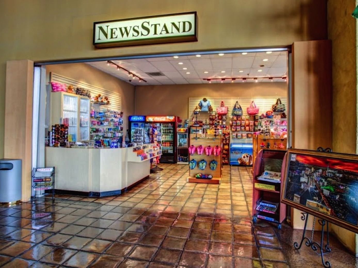 Entrance of NewsStand sundry shop in Alexis Park Resort