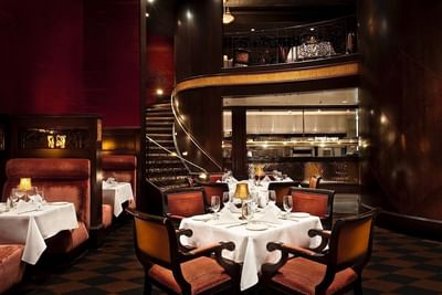 Dining area of Gothamsteakhouse & Cocktail Bar at The St. Regis Hotel Vancouver