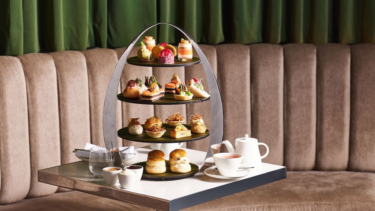3-story platter served with tea at Crown Hotels