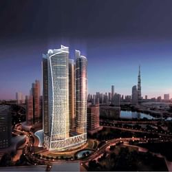 A cityscape view of Paramount Hotel Dubai