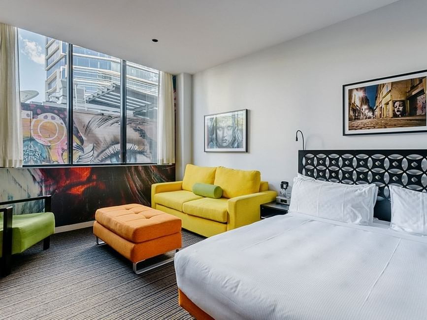 King bed, Queen sofa and study desk in the King with Internal Spa.