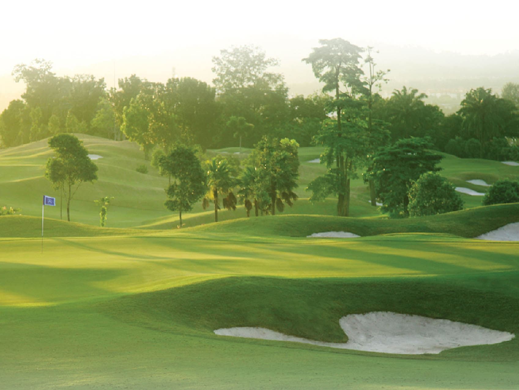 Landscape view of the Golf Course on a sunny day at Saujana Hotel Kuala Lumpur