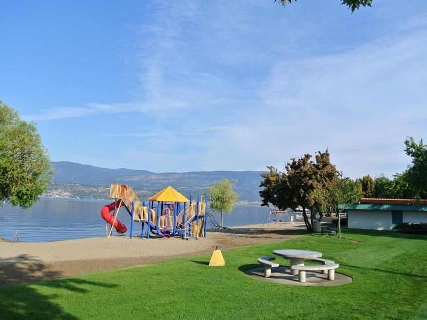 Play area in Rotary Beach Park near Hotel Eldorado