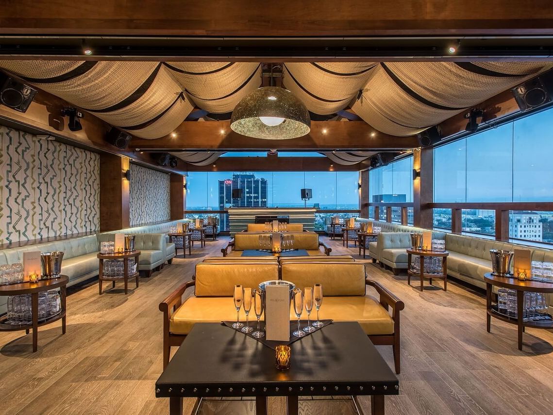 The Highlight Room Lounge & seating area at Dream Hollywood LA