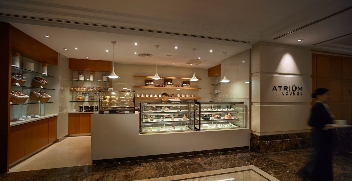 Baked goods displayed in Atrium Lounge Bar at Sunway Putra Hotel