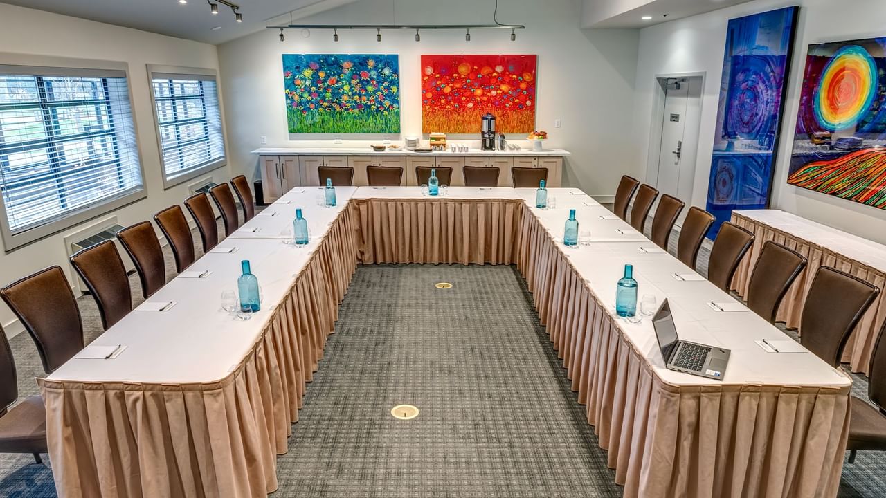 Listel Whistler, a Coast Hotel, meeting room with U-Shaped meeting table
