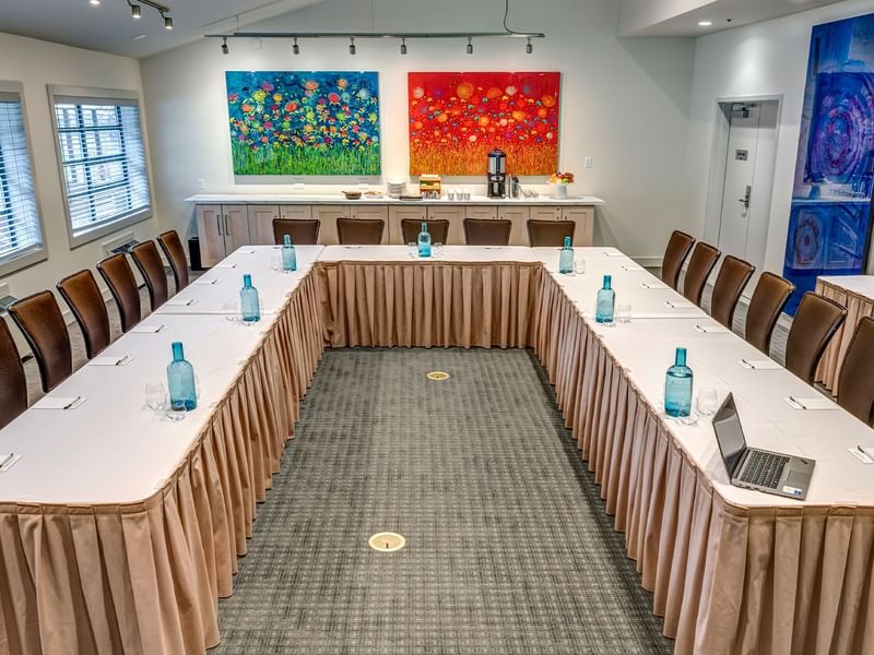 Listel Whistler, a Coast Hotel, meeting room with U-Shaped meeting table