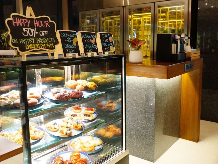 Beverages & bakery items in The Bar at Amara Hotel BKK