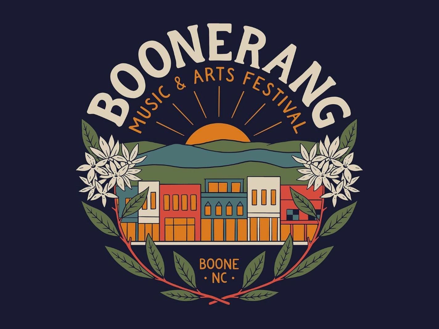 Boonerang Music & Arts Festival logo used at The Embers Hotel
