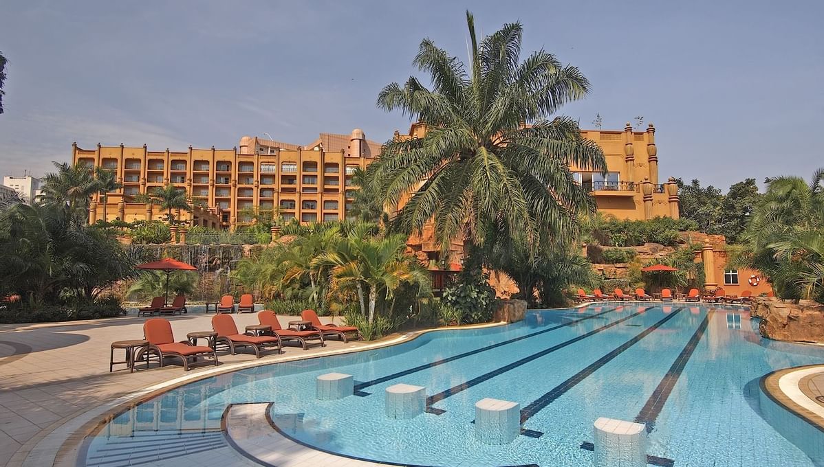 A Landscape view of The Pool Bar at Kampala Serena Hotel