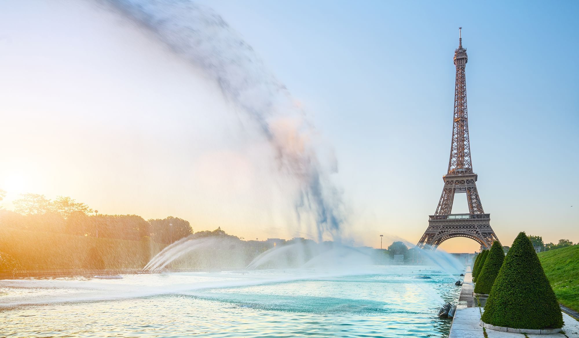 Eiffel tower and water