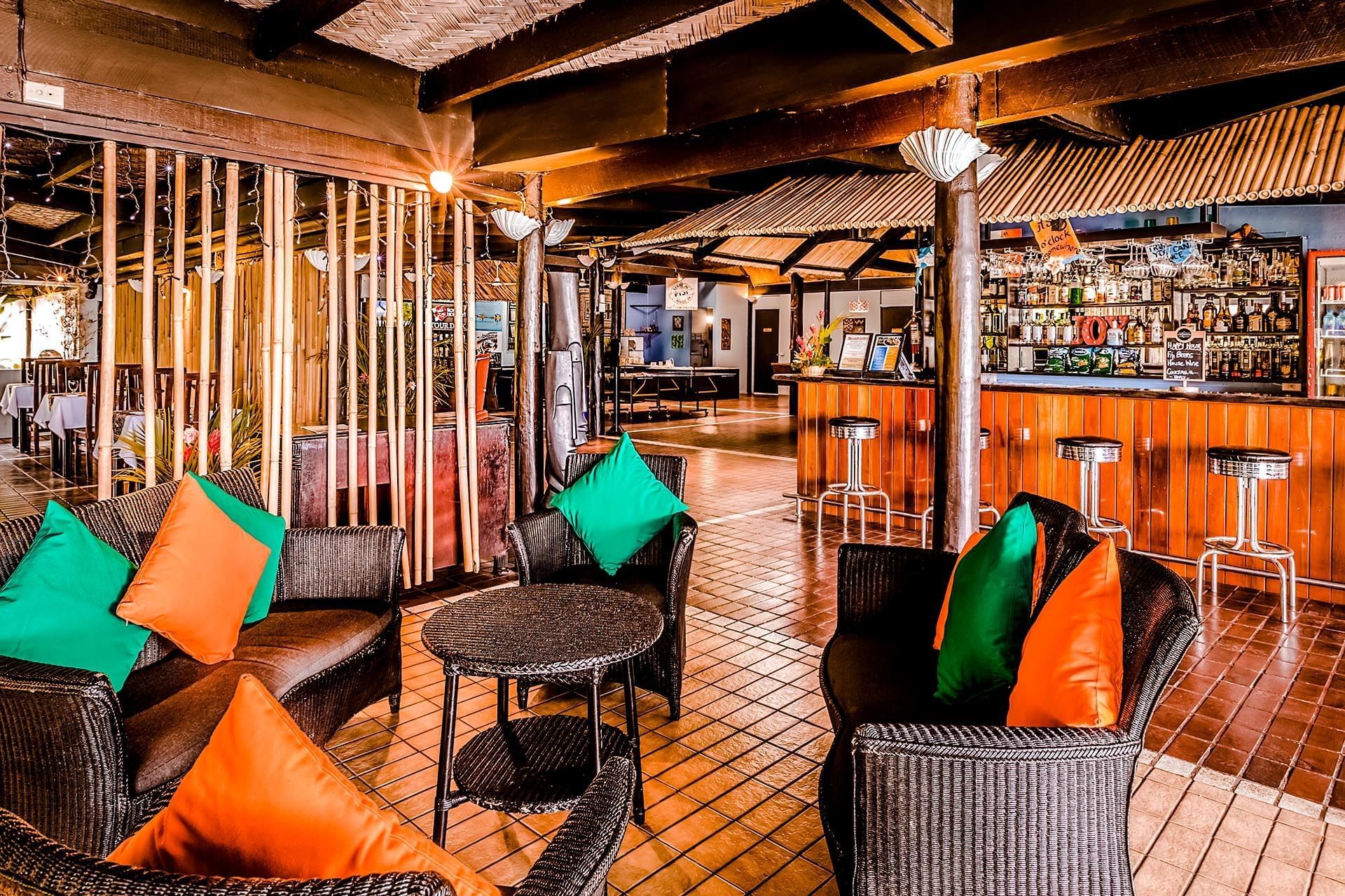Interior view of Resort Bar at Tambua Sands Beach Resort