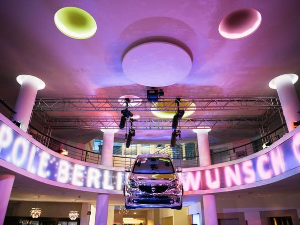 Introducing a new car in a showcase at Hotel Berlin Berlin