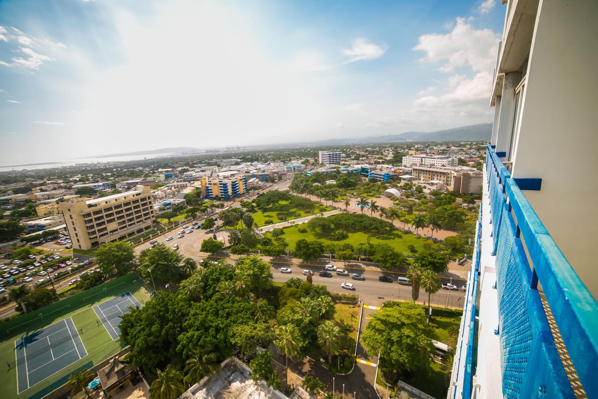 Outdoor view from a balcony at Jamaica Pegasus Hotel